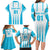 Custom Honduras Football Family Matching Long Sleeve Bodycon Dress and Hawaiian Shirt Vamos Los Catrachos