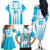 Custom Honduras Football Family Matching Off The Shoulder Long Sleeve Dress and Hawaiian Shirt Vamos Los Catrachos