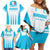 Custom Honduras Football Family Matching Off Shoulder Short Dress and Hawaiian Shirt Vamos Los Catrachos