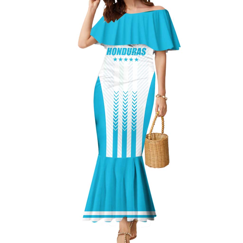 Custom Honduras Football Mermaid Dress Vamos Los Catrachos