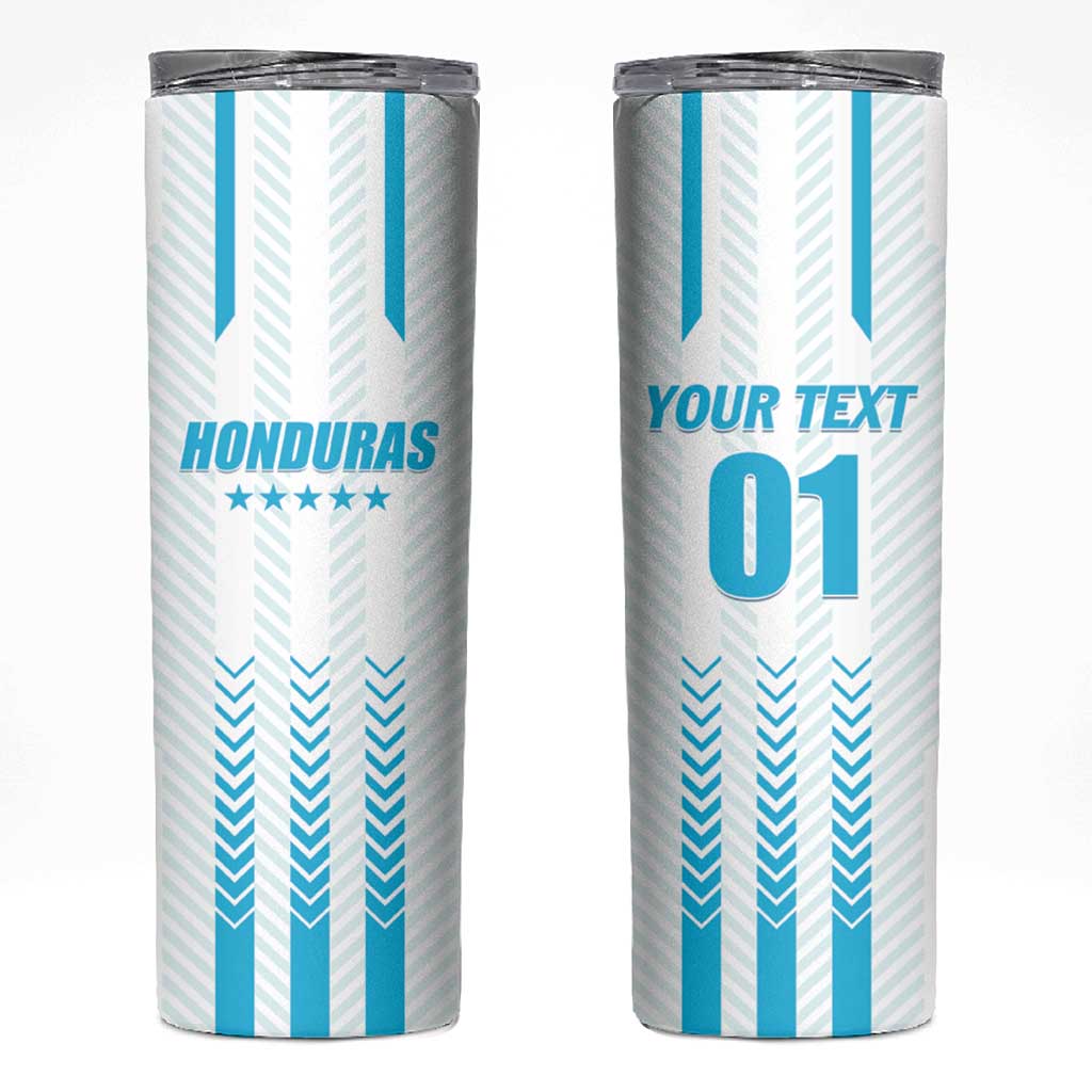 Custom Honduras Football Skinny Tumbler Vamos Los Catrachos