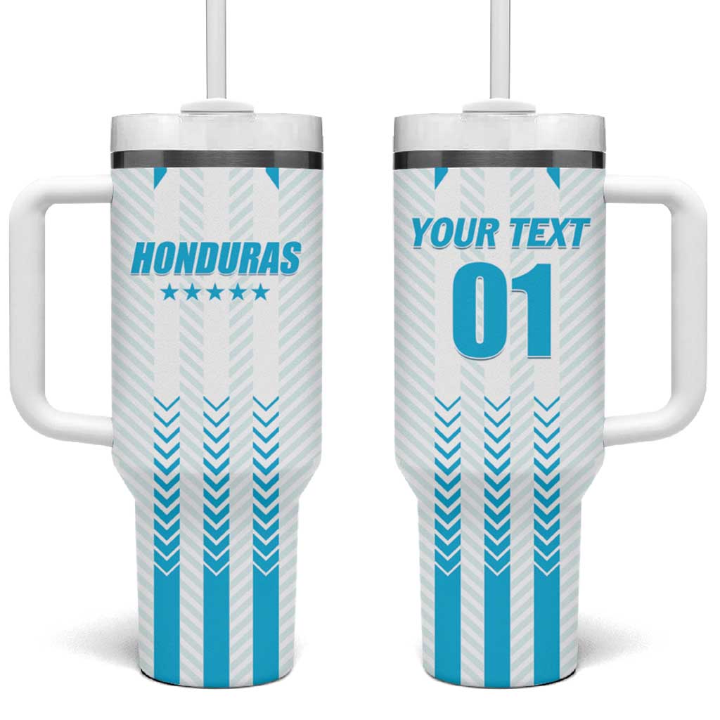 Custom Honduras Football Tumbler With Handle Vamos Los Catrachos