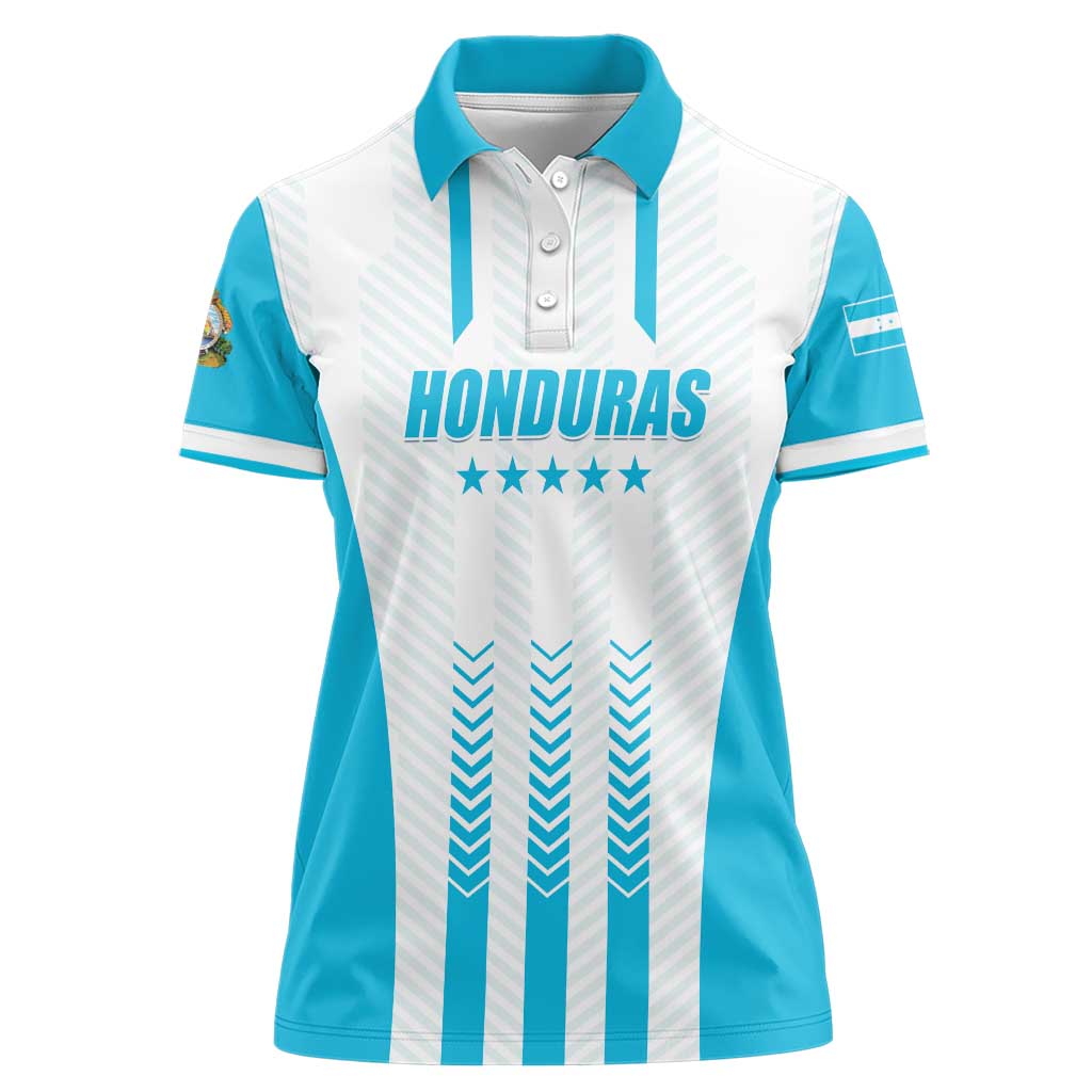 Custom Honduras Football Women Polo Shirt Vamos Los Catrachos