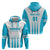 Custom Honduras Football Zip Hoodie Vamos Los Catrachos