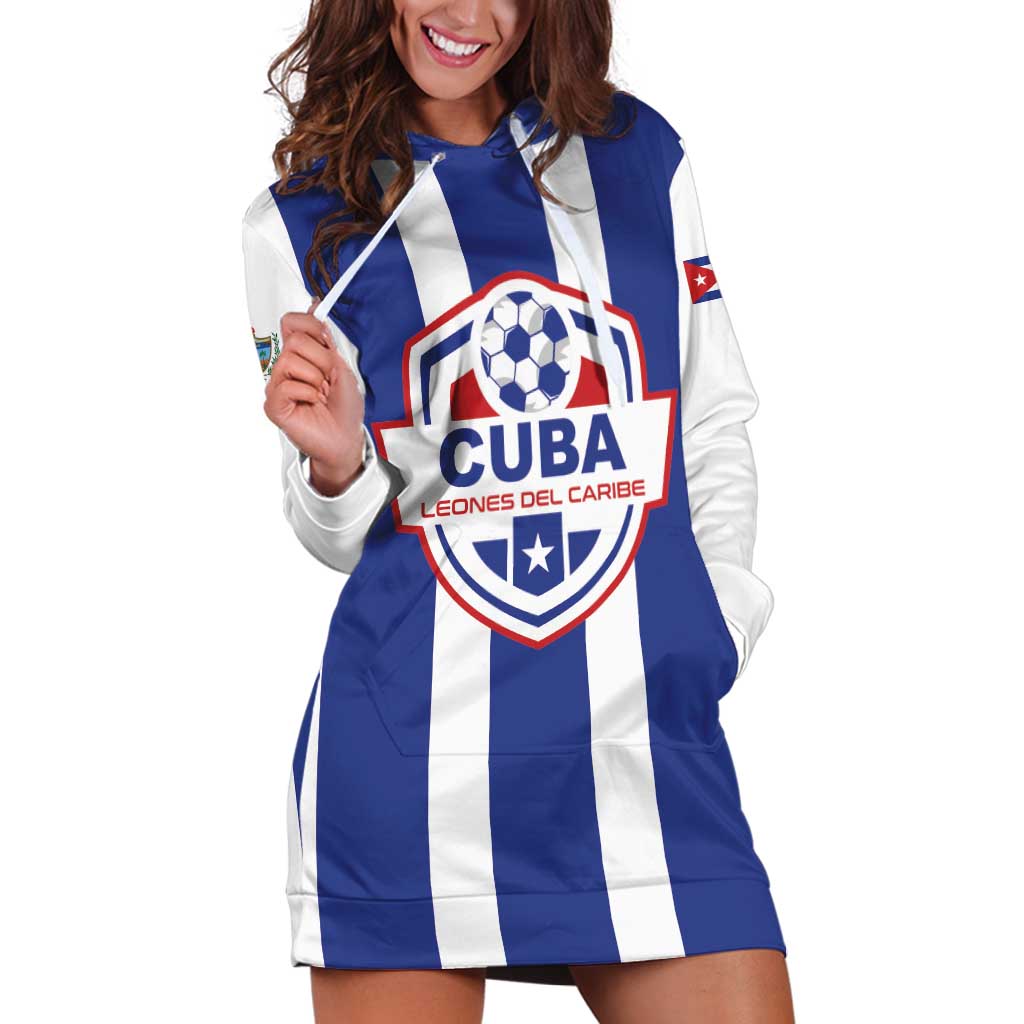 Custom Cuba Football Hoodie Dress Los Leones del Caribe