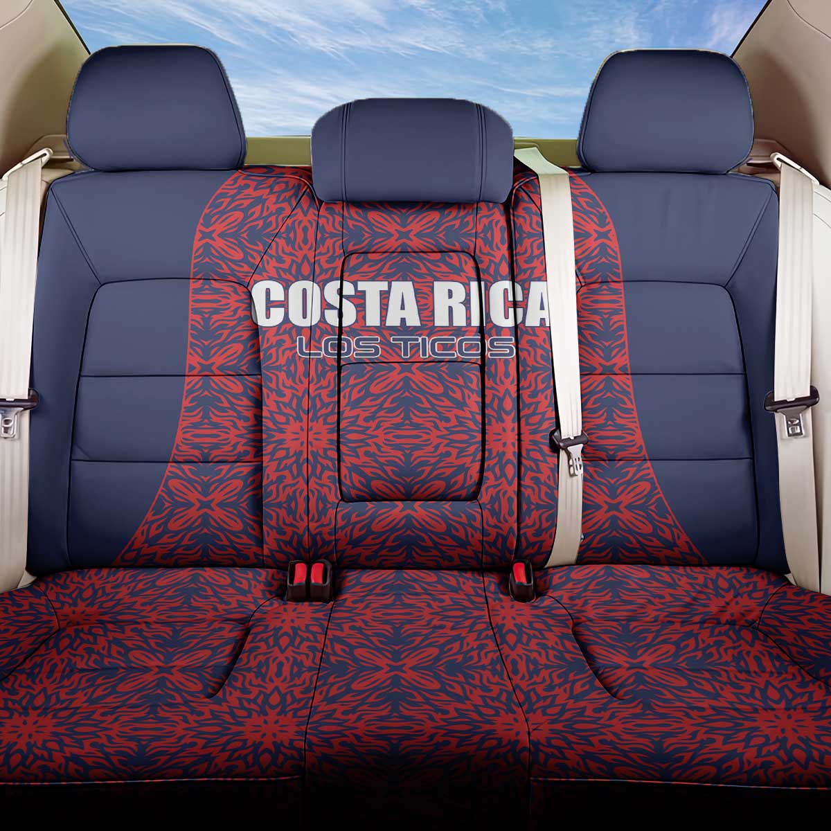 Costa Rica Football Back Car Seat Cover Los Ticos Unique Pattern