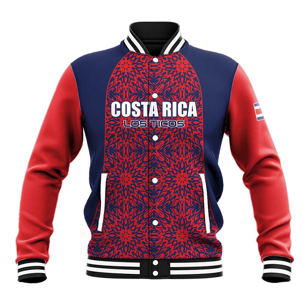 Custom Costa Rica Football Baseball Jacket Los Ticos Unique Pattern