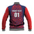 Custom Costa Rica Football Baseball Jacket Los Ticos Unique Pattern