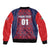 Custom Costa Rica Football Bomber Jacket Los Ticos Unique Pattern