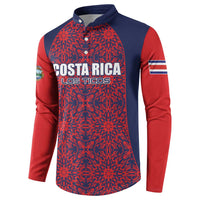 Custom Costa Rica Football Button Sweatshirt Los Ticos Unique Pattern
