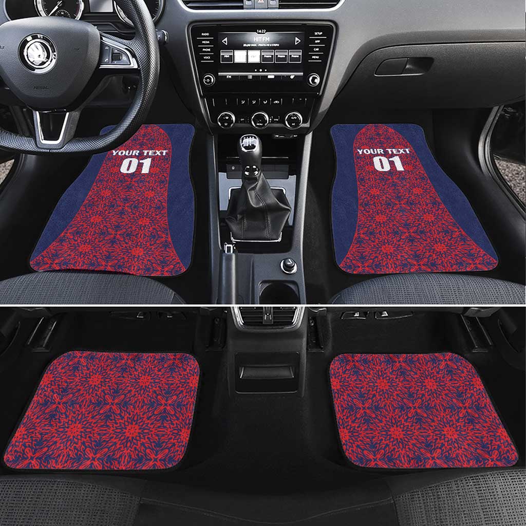 Costa Rica Football Car Mats Los Ticos Unique Pattern