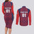 Custom Costa Rica Football Couples Matching Long Sleeve Bodycon Dress and Long Sleeve Button Shirt Los Ticos Unique Pattern