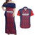 Custom Costa Rica Football Couples Matching Off Shoulder Maxi Dress and Hawaiian Shirt Los Ticos Unique Pattern