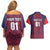 Custom Costa Rica Football Couples Matching Off Shoulder Short Dress and Hawaiian Shirt Los Ticos Unique Pattern