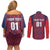 Custom Costa Rica Football Couples Matching Off Shoulder Short Dress and Long Sleeve Button Shirt Los Ticos Unique Pattern