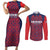 Custom Costa Rica Football Couples Matching Short Sleeve Bodycon Dress and Long Sleeve Button Shirt Los Ticos Unique Pattern