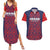 Custom Costa Rica Football Couples Matching Summer Maxi Dress and Hawaiian Shirt Los Ticos Unique Pattern