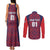 Custom Costa Rica Football Couples Matching Tank Maxi Dress and Long Sleeve Button Shirt Los Ticos Unique Pattern