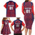 Custom Costa Rica Football Family Matching Long Sleeve Bodycon Dress and Hawaiian Shirt Los Ticos Unique Pattern