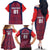 Custom Costa Rica Football Family Matching Off The Shoulder Long Sleeve Dress and Hawaiian Shirt Los Ticos Unique Pattern