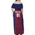 Custom Costa Rica Football Family Matching Off Shoulder Maxi Dress and Hawaiian Shirt Los Ticos Unique Pattern