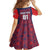 Custom Costa Rica Football Family Matching Off Shoulder Short Dress and Hawaiian Shirt Los Ticos Unique Pattern