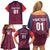 Custom Costa Rica Football Family Matching Off Shoulder Short Dress and Hawaiian Shirt Los Ticos Unique Pattern