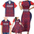 Custom Costa Rica Football Family Matching Short Sleeve Bodycon Dress and Hawaiian Shirt Los Ticos Unique Pattern