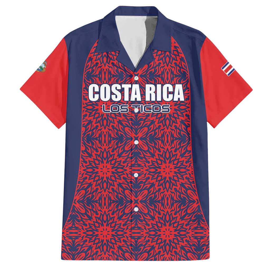 Custom Costa Rica Football Hawaiian Shirt Los Ticos Unique Pattern