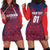 Custom Costa Rica Football Hoodie Dress Los Ticos Unique Pattern