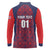 Custom Costa Rica Football Long Sleeve Polo Shirt Los Ticos Unique Pattern