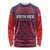 Custom Costa Rica Football Long Sleeve Shirt Los Ticos Unique Pattern