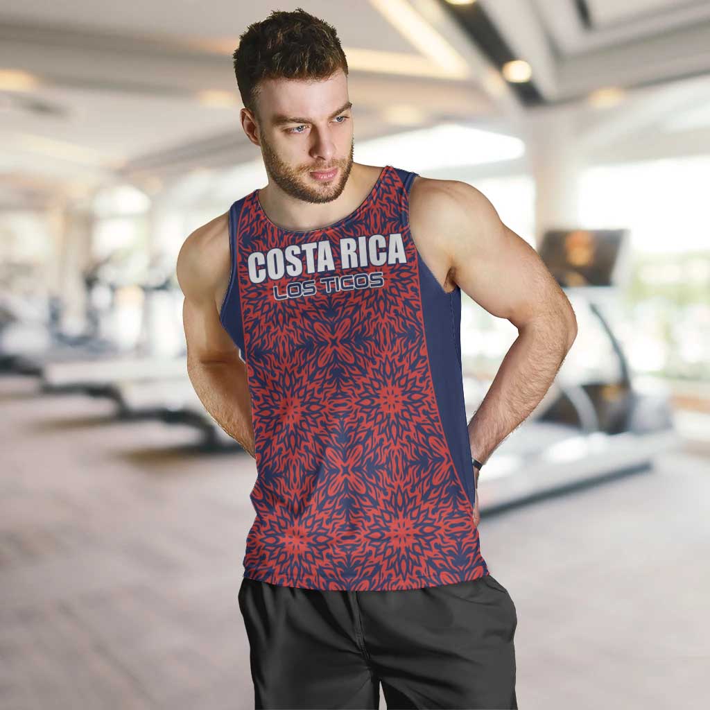 Custom Costa Rica Football Men Tank Top Los Ticos Unique Pattern