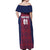 Custom Costa Rica Football Off Shoulder Maxi Dress Los Ticos Unique Pattern