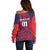 Custom Costa Rica Football Off Shoulder Sweater Los Ticos Unique Pattern