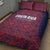 Costa Rica Football Quilt Bed Set Los Ticos Unique Pattern