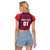 Custom Costa Rica Football Raglan Cropped T Shirt Los Ticos Unique Pattern