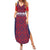 Custom Costa Rica Football Summer Maxi Dress Los Ticos Unique Pattern