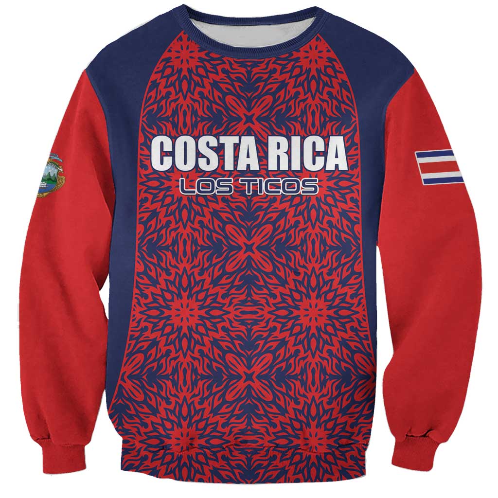 Custom Costa Rica Football Sweatshirt Los Ticos Unique Pattern