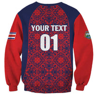 Custom Costa Rica Football Sweatshirt Los Ticos Unique Pattern
