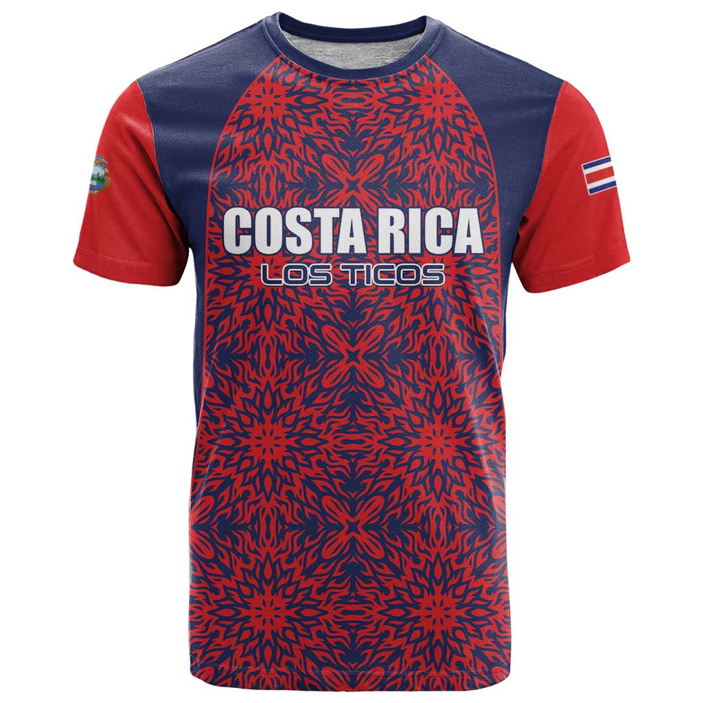 Custom Costa Rica Football T Shirt Los Ticos Unique Pattern