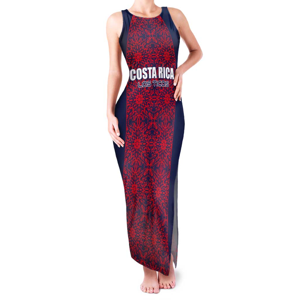 Custom Costa Rica Football Tank Maxi Dress Los Ticos Unique Pattern