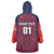 Custom Costa Rica Football Wearable Blanket Hoodie Los Ticos Unique Pattern