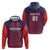 Custom Costa Rica Football Zip Hoodie Los Ticos Unique Pattern