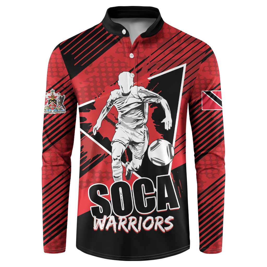 Custom Trinidad and Tobago Football Button Sweatshirt Soca Warriors In My Heart