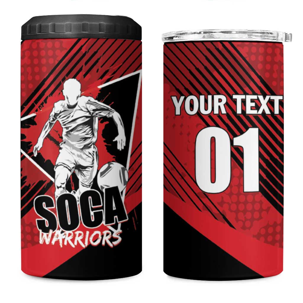 Custom Trinidad and Tobago Football 4 in 1 Can Cooler Tumbler Soca Warriors In My Heart