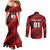 Custom Trinidad and Tobago Football Couples Matching Mermaid Dress and Long Sleeve Button Shirt Soca Warriors In My Heart