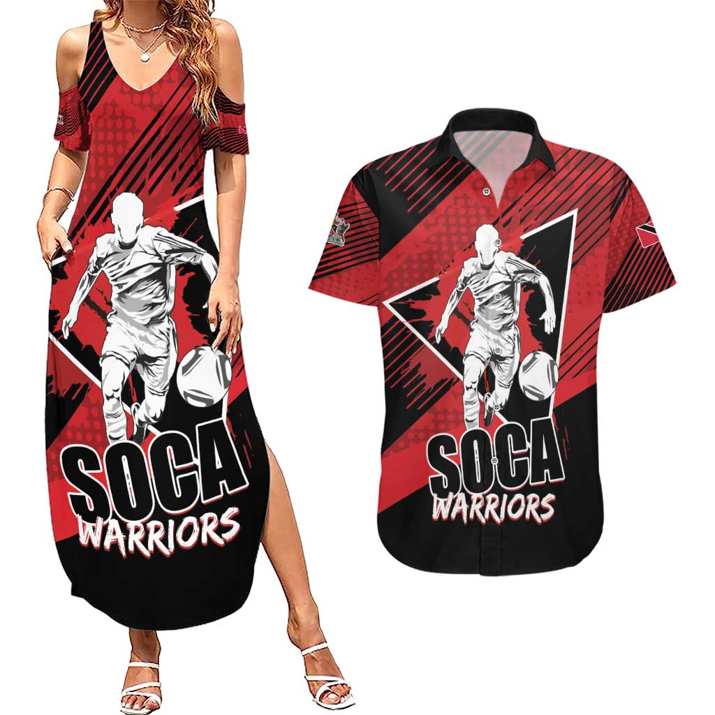 Custom Trinidad and Tobago Football Couples Matching Summer Maxi Dress and Hawaiian Shirt Soca Warriors In My Heart