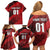 Custom Trinidad and Tobago Football Family Matching Off Shoulder Short Dress and Hawaiian Shirt Soca Warriors In My Heart