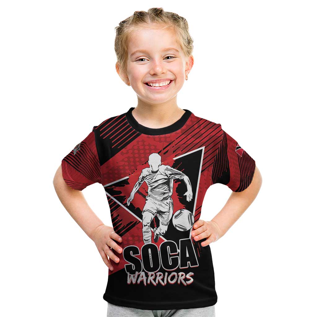 Custom Trinidad and Tobago Football Kid T Shirt Soca Warriors In My Heart